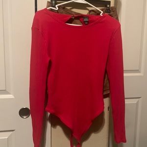 Red Body suit long sleeve